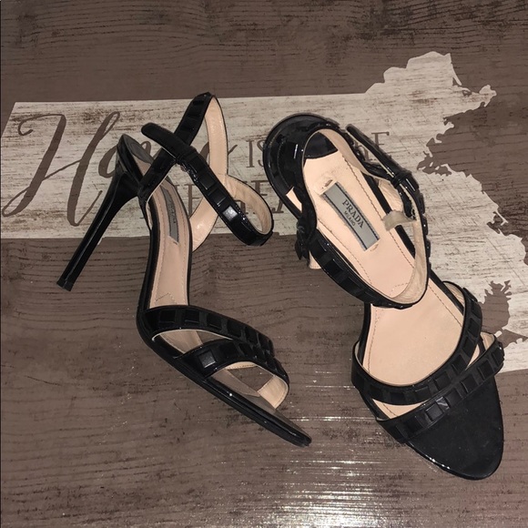 Prada black studded sandals size 9.5 - Picture 1 of 3